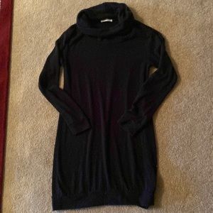 Black cowl neck dress